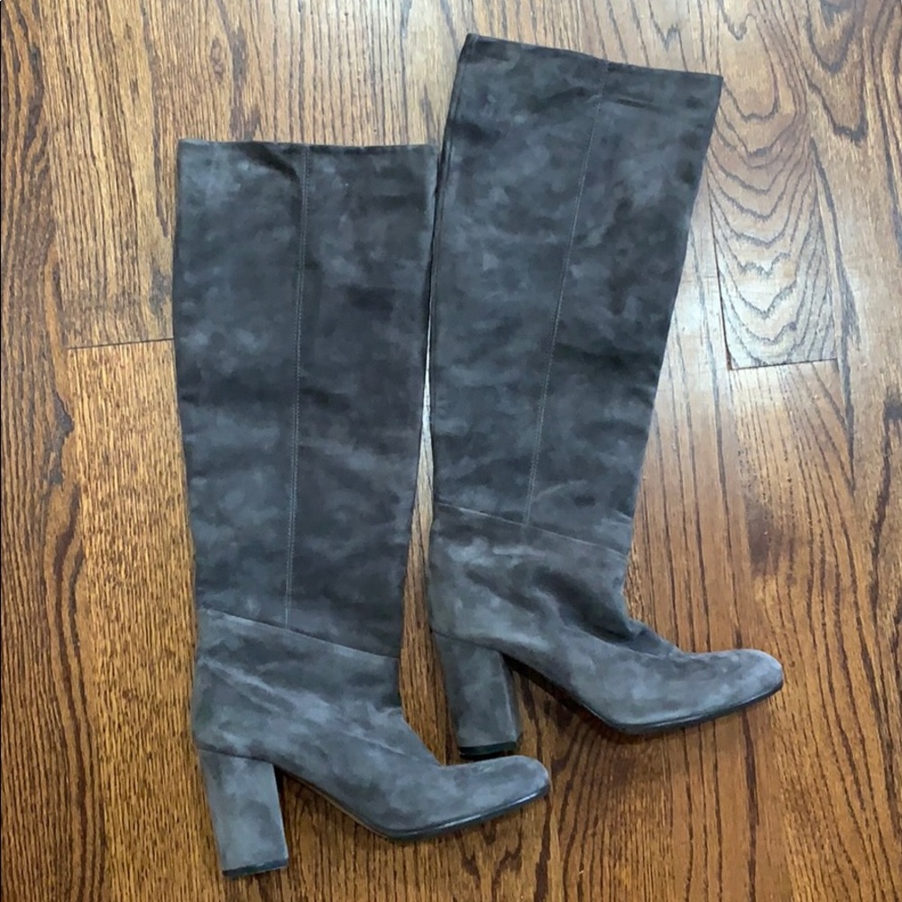 Woman heeled boots size 39 gray Via Roma like new